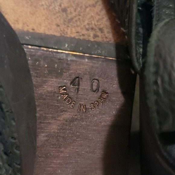 Free People 40 (9-9.5) black leather mules sling back with wood platfor… - Picture 9 of 9